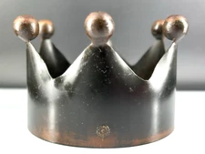 XXXRARE Jan Barboglio iron KING/QUEEN CROWN MAGNIFICENT SCULPTURE 11"x7"