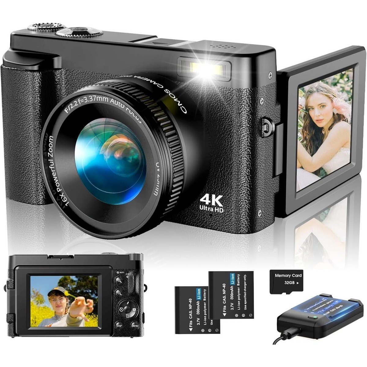 4K Digital Camera for Photography Autofocus, Upgraded 48MP - Main Image