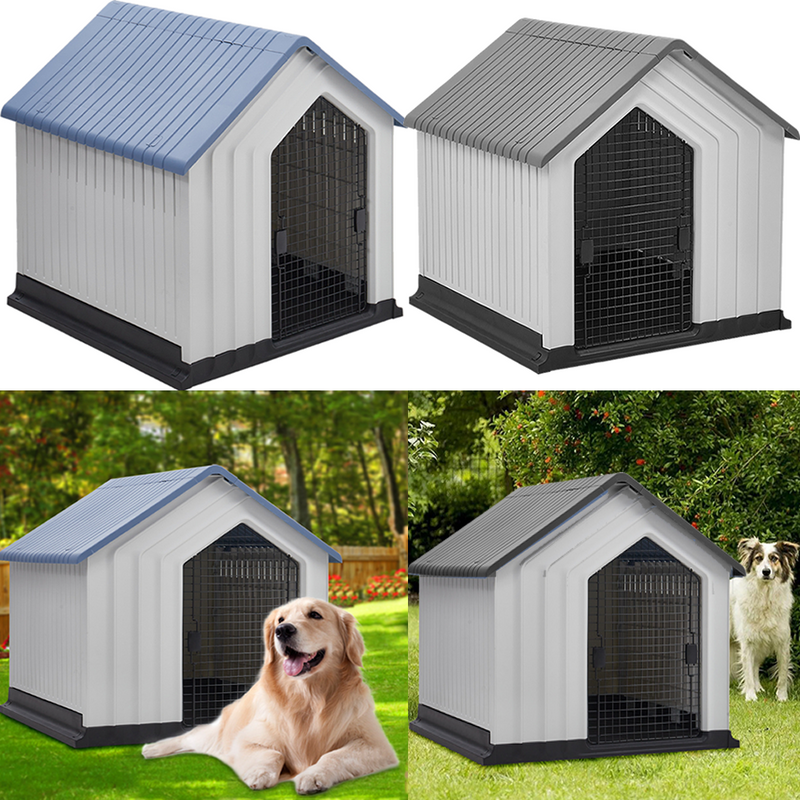 XL Large Plastic Dog Kennel Pet House Indoor Outdoor Weatherproof