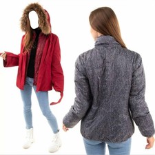 Marella Sport 4 In 1 Padded Jackets & Parka With Real Fur Size Uk 12 It 44