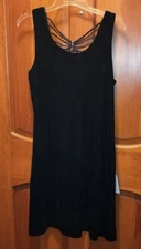 Molly Malloy Black Velvet evening dress, size 14, NEW