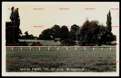 WINKFIELD BERKSHIRE BLICK VOM SPLASH POSTKARTE (LEERE RÜCKSEITE) RPPC 