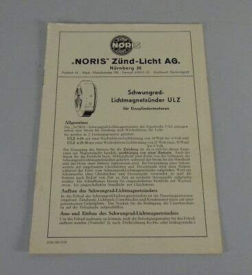 Handbuch Noris Schwungrad-Lichtmagnetzünder ULZ Stand 12/1949