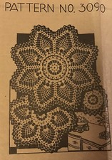  3090 Vintage Pineapple Doily X3 Pattern to CROCHET  Repro 