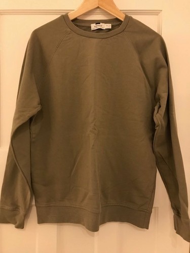 topman mens green/khaki crew neck jumper size m