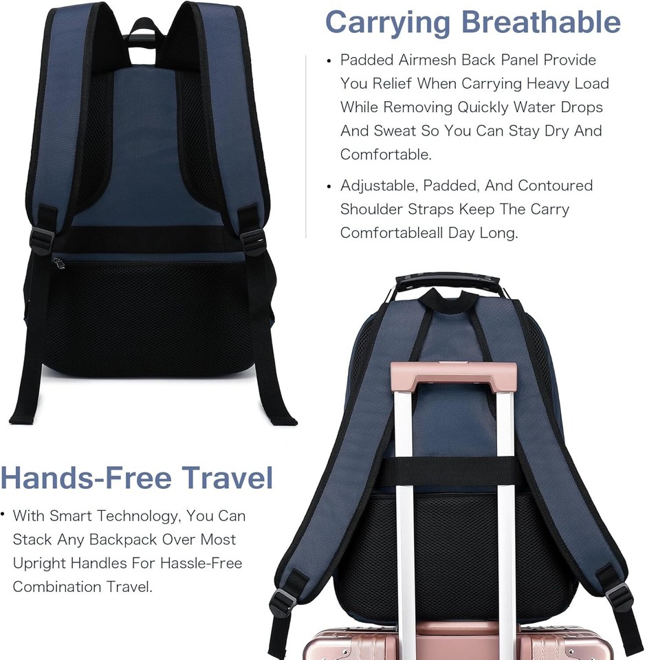 Laptop Backpack for Men Stylish College Bookbag for 15.6Inch Laptop