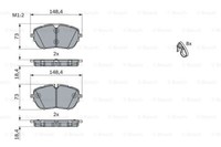 Bosch 0 986 494 946 Bremsbelagsatz, Scheibenbremse Vorderachse FÜR CitroËN DS OP