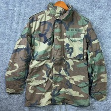 Vintage Military M65 Field Coat Small Woodland Camo Cold Weather Jacket