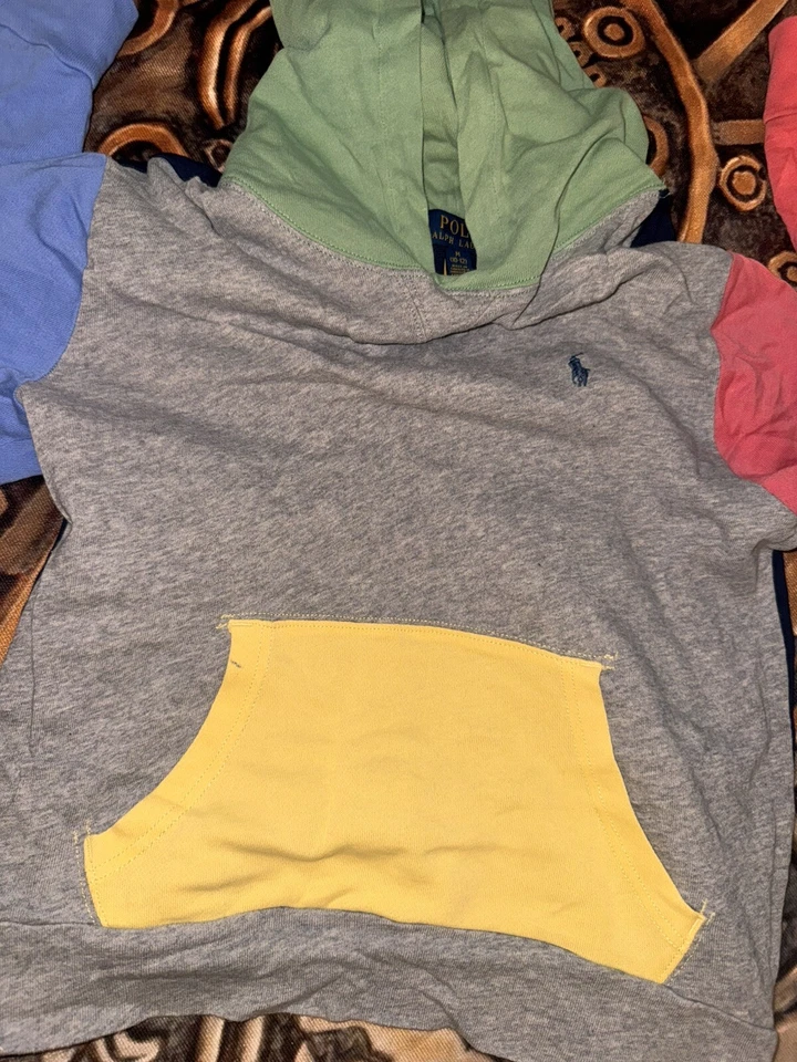 Polo Ralph Lauren Sudadera con Capucha Niños Niños Grandes M 10-12 Logo Grande Poni Multicolor Foto 4 de 4