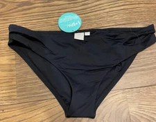  L Space Womens Estella Hipster Cut-Out Swim Bottom Separates, black size medium
