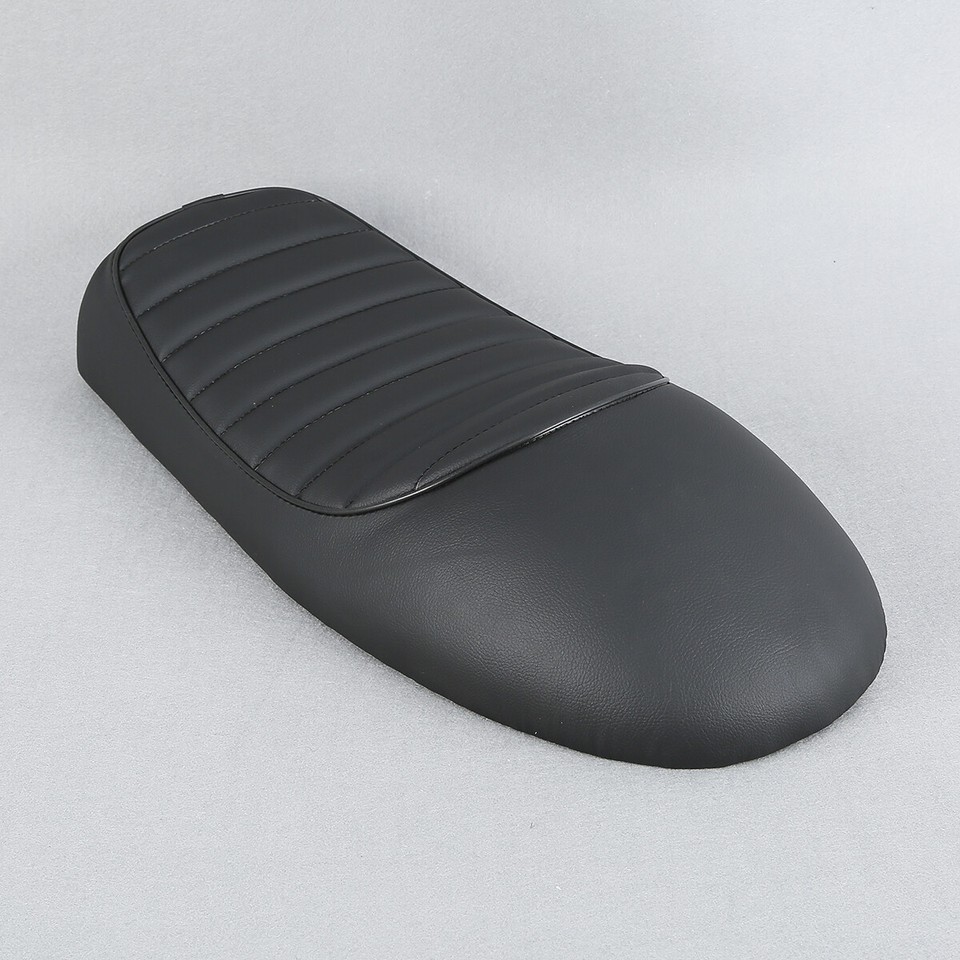 TCMT Hump Saddle Cafe Racer Vintage Seat Cushion - Fits Honda CB125S CB160, Suzuki GS - Black, Detachable