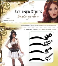 SteamPunk Cosplay Victorian Style 8 Assorted Eyeliner Strips, NEW SEALED