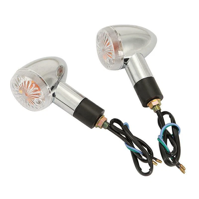 2pcs Amber Turn Signals Lights For Honda VTX 1800 TYPE C R S N F T RETRO Chrome - Image 4 of 4