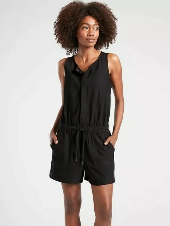 Womens black sales romper shorts