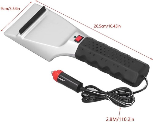 Raschietto per ghiaccio elettrico riscaldato, parabrezza, finestrino anti-ghiacc - Foto 5 di 6