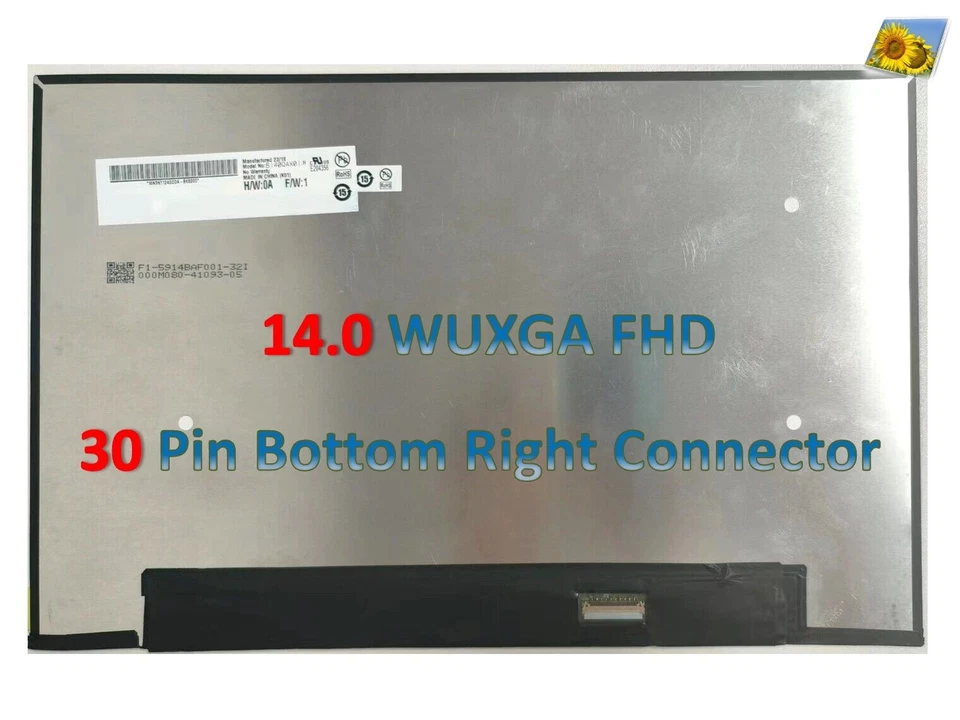 NEW 14.0" WQHD IPS laptop LCD Screen B140QAX01.H non-touch 30pins 2560X1600 - Image 2 of 4