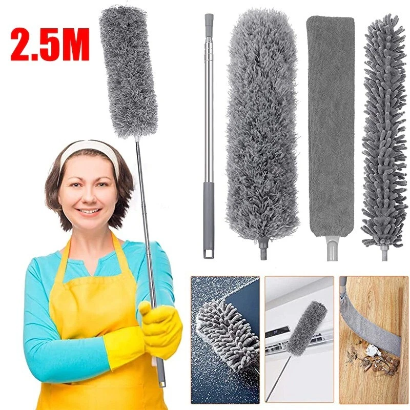 Microfiber Duster Cleaning Brush Dust Cleaner Adjustable Car Home Window  Cleaner