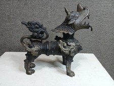 中国古董青铜狗雕像、雕像| eBay