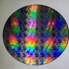 Silicon Wafer CPU Chip Art - IC Semiconductor CMOS Lithography Display Piece