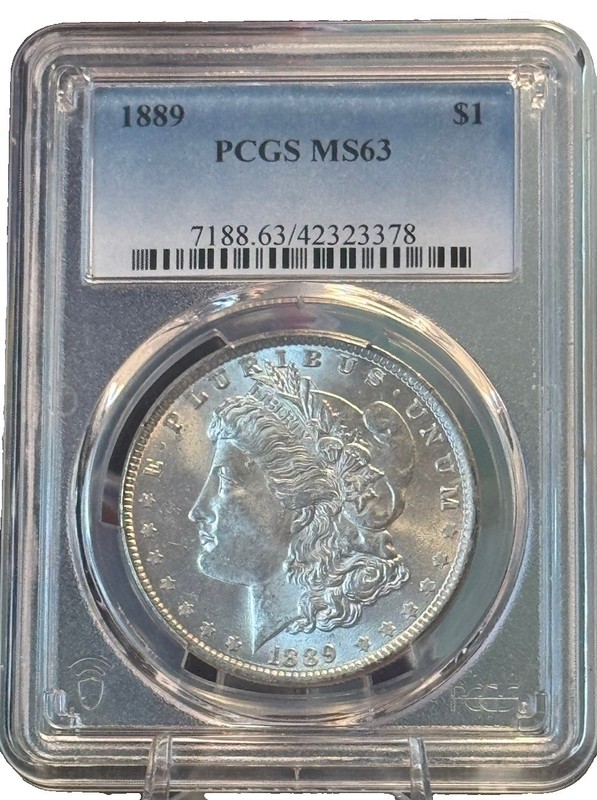 1889 Morgan Silver Dollar MS63 PCGS