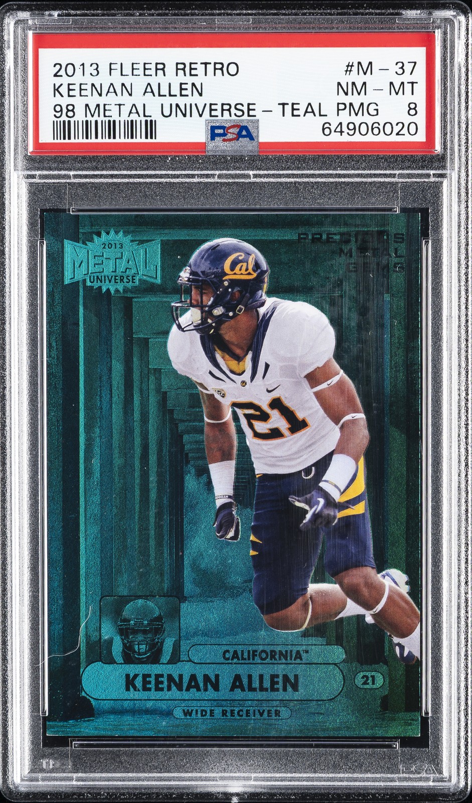 Keenan Allen Fleer Retro 1998 Metal Universe #M37 Teal Pmg