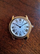 Cartier Ronde Solo 2987 29mm 18k Solid Gold Watch Quartz New Battery 2