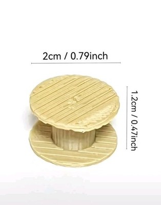 1:64 Scale Miniature Plastic Cable Spools Models Wire Not Included Set Of 2