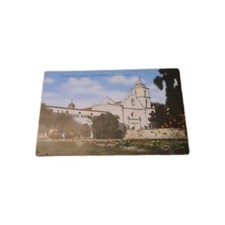 Postcard CA Mission San Luis Rey de Francia Linen Unposted Vintage PC