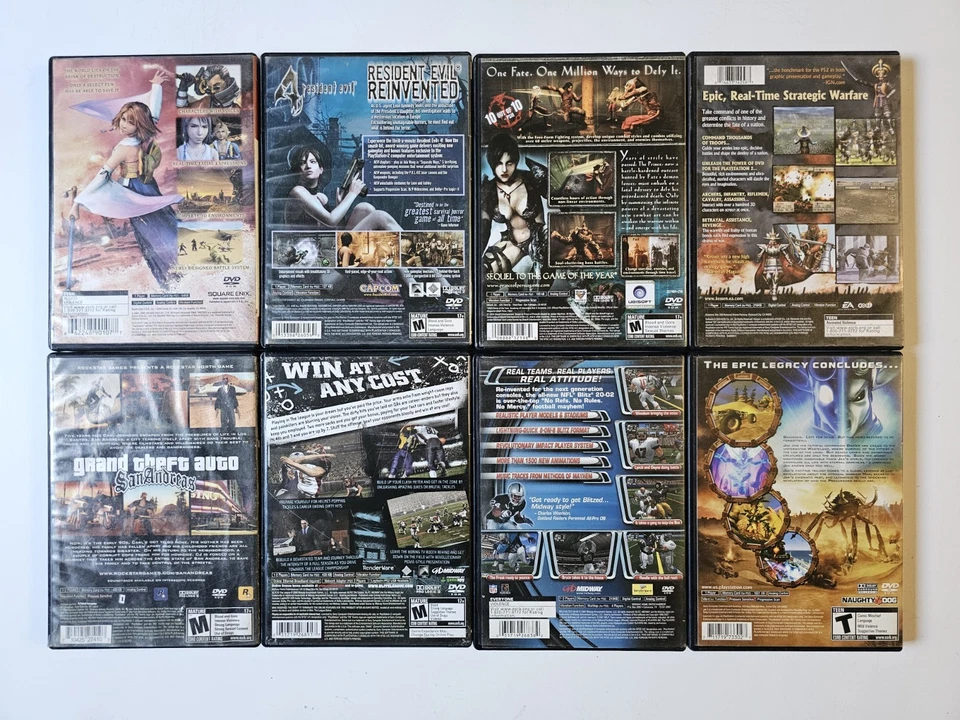 PlayStation 2 (PS2) Lot of 9 Games (Resident Evil 4, Final Fantasy X, More) - Image 2 of 4