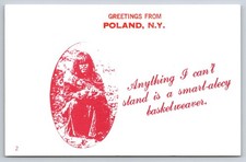 Postcard Greetings Poland New York 1961 Native American Photo by Village Print
