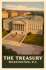 🏛️ The Treasury Washington D.C. Poster - 24x36&rdquo; Premium Matte Paper 200gsm