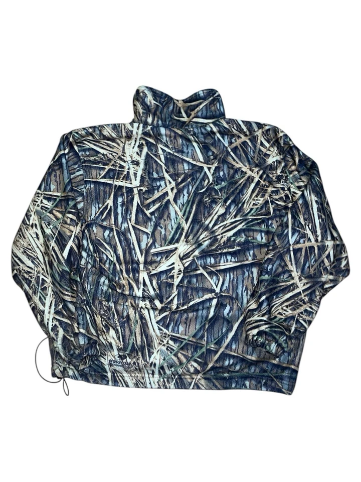 Suéter con cremallera 1/4 camuflado de aves acuáticas de roble musgo Foto 2 de 4