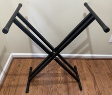 Doublebraced Keyboard X Stand Adjustable Black