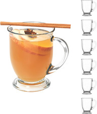Anchor Hocking Caf&eacute; Glass Coffee Mugs, 16 Oz, Set of 6
