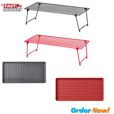 IKEA Shoe Rack &  Shoe Mat Red & Grey Stackable Hallway Storage