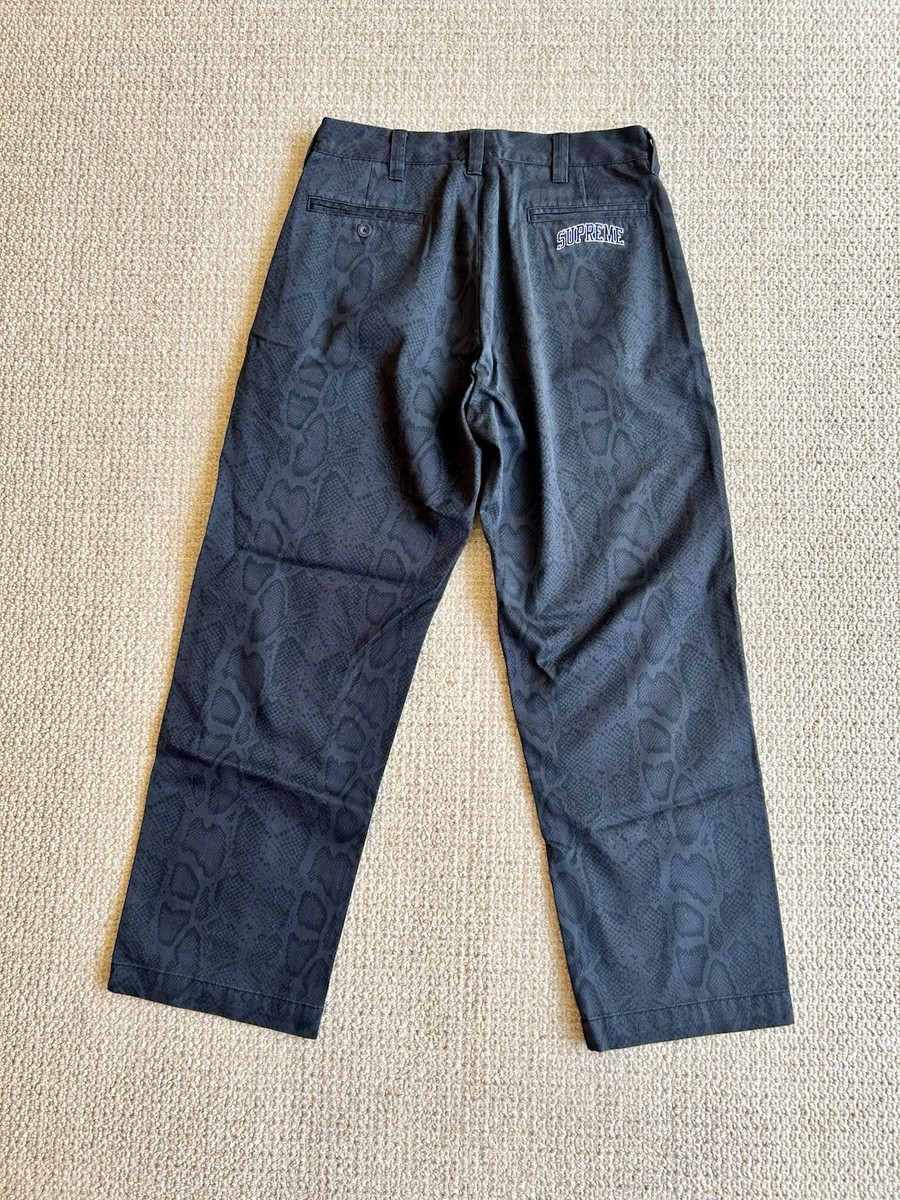 Supreme Snake Print Chino Pant Black SS24 Size 30x29 | eBay