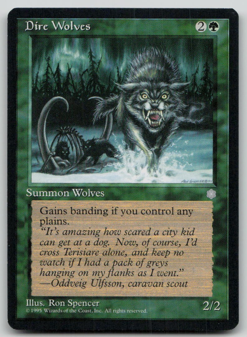 Dire Wolves [Ice Age - 230] Lightly Played Common Magic
