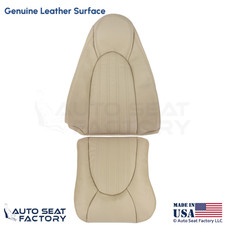 1997-2000 Fits Jaguar Xk8 Genuine Leather Front Driver Side Seat Covers Cashmere