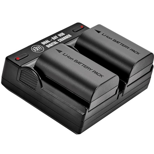 BM 2-Pack of LP-E6N Batteries and Dual Battery Charger for Canon EOS R, 90D, ...