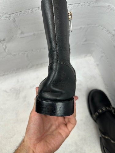 Stivali da combattimento Diesel donna pelle zip rarissimi neri made in Portugal 40 EU - Foto 11 di 16