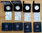 Four Proof Silver Eagles 2005, 2006, 2007, 2008