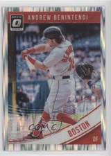 2018 Panini Donruss Optic Variation Shock Prizm Andrew Benintendi (Check Swing)