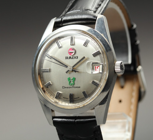 Read "Exc+5" Vintage RADO Green Horse 11657-1 Date Automatic Mens Watch From JPN