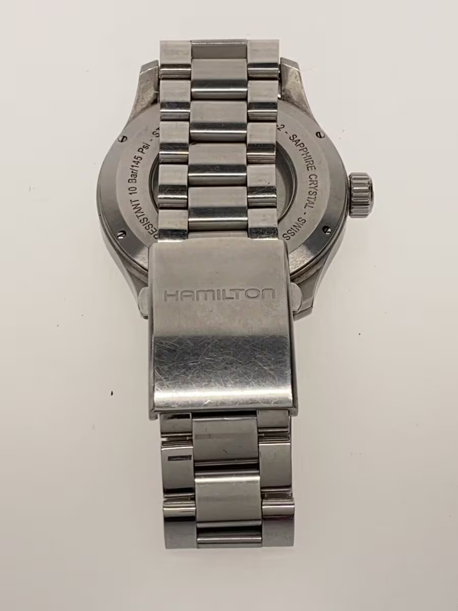 HAMILTON Automatic Watch Analog Stainless BLK SLV SS H706250 image 5