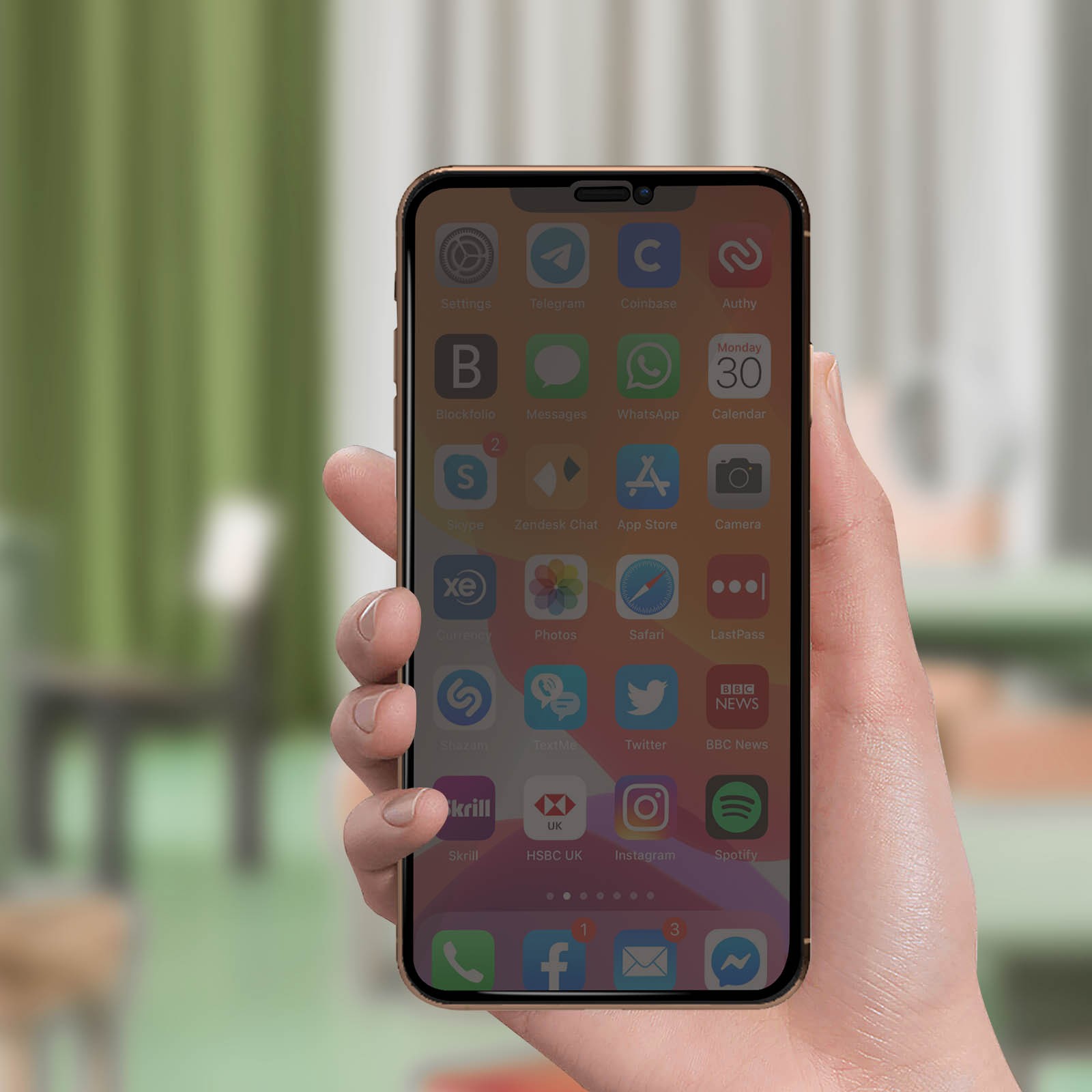 Protection écran pour iPhone 11 Pro Max verre anti-espion 9H