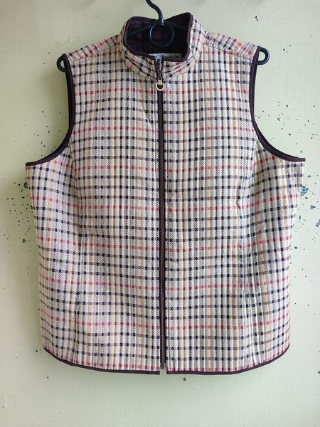 Women David Jones Vest Beige Polyester 38