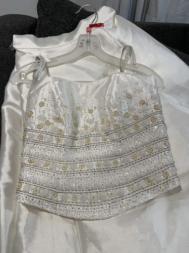 Alfred Angelo White Wedding Dress Two Piece A-Line Size 8 1724 022(TPY) 45580 - Picture 8 of 10