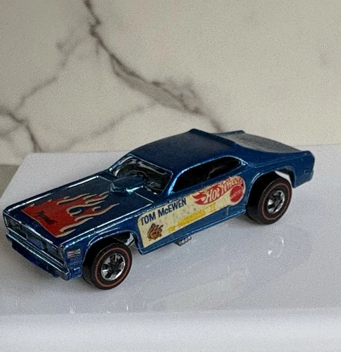 1969 Hot Wheels Redlines Tom McEwen MONGOOSE II Funny Car Blue