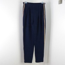 St. John Sport Women  s 2 Navy Gold Stripe Vintage 90s Luxe Lounge Track Pants