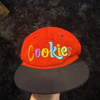 Cookies SF Red Black Multicolor Logo Strapback Hat with ROVE Pin Adjustable